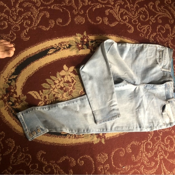 One 5 One Ankle Cropped Jeans with Slim Fit buttons bottom-size16-summertime - Picture 4 of 10